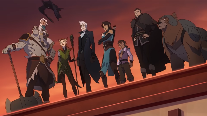Still of the entire party from The Legend of Vox Machina
