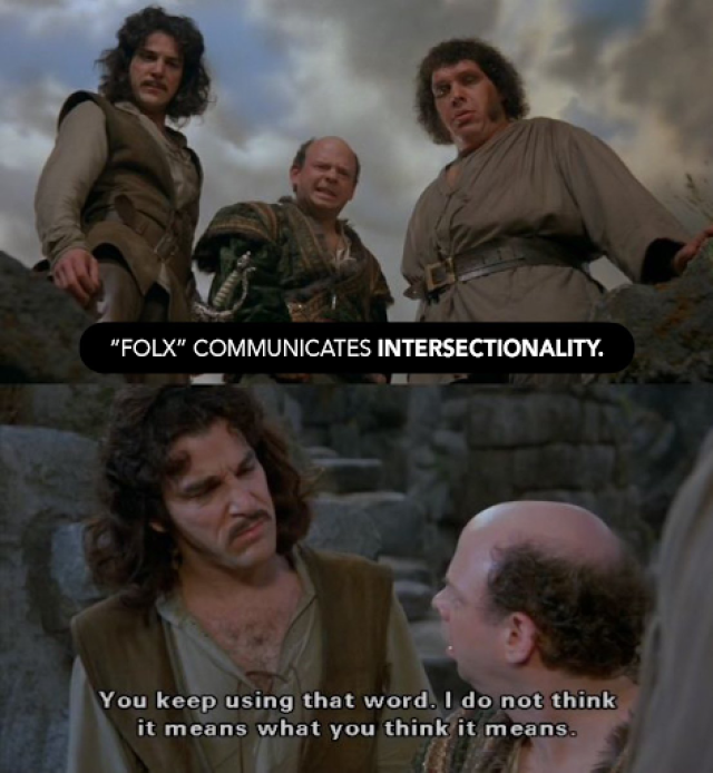 Meme of scene from "The Princess Bride," created by author