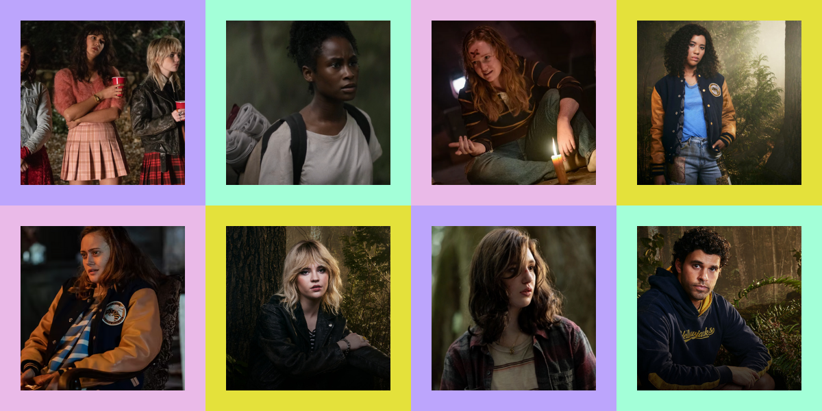 The feature from the "Which Yellowjackets Character Are You?" quiz with a number of the results which are Yellowjackets characters.