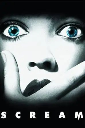 The cover of Scream. It has a hand going over a woman's mouth. Her eyes are wide.