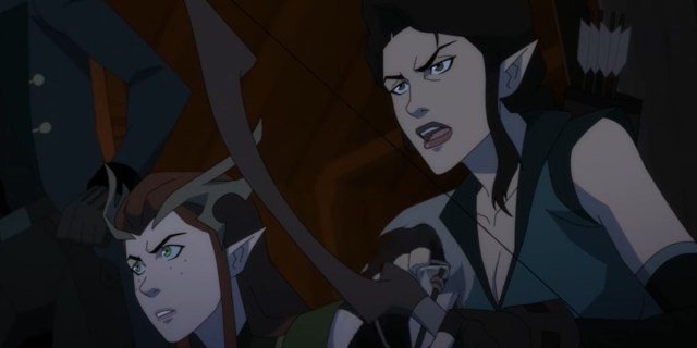 The Legend of Vox Machina, Vex and Keyleth look ready to fight