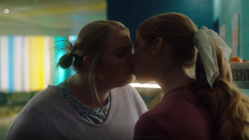 Astrid and Lilly Save the World: Lilly and Candace lean into each other to kiss 