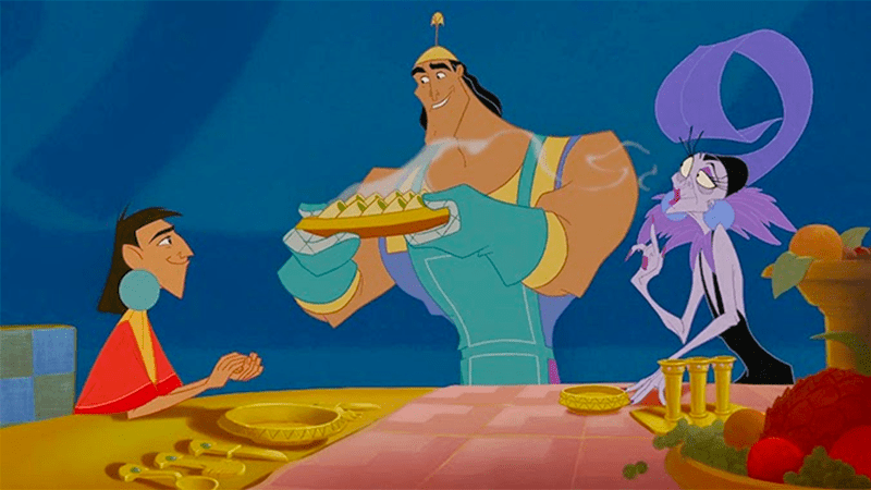 Kronk serves his spinach puffs