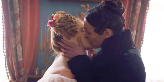 Anne Lister and Ann Walker kiss in season 2 of Gentleman Jack