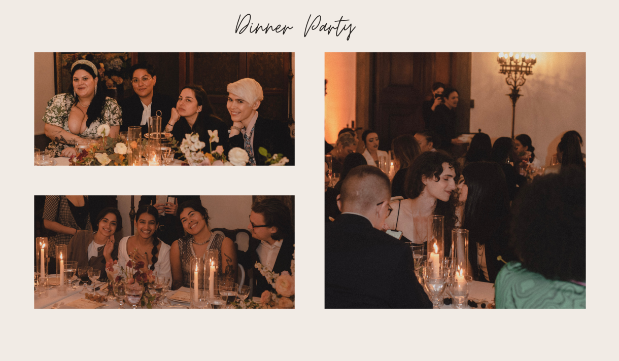 Selection of photos of the guests at the Gentleman Jack dinner party