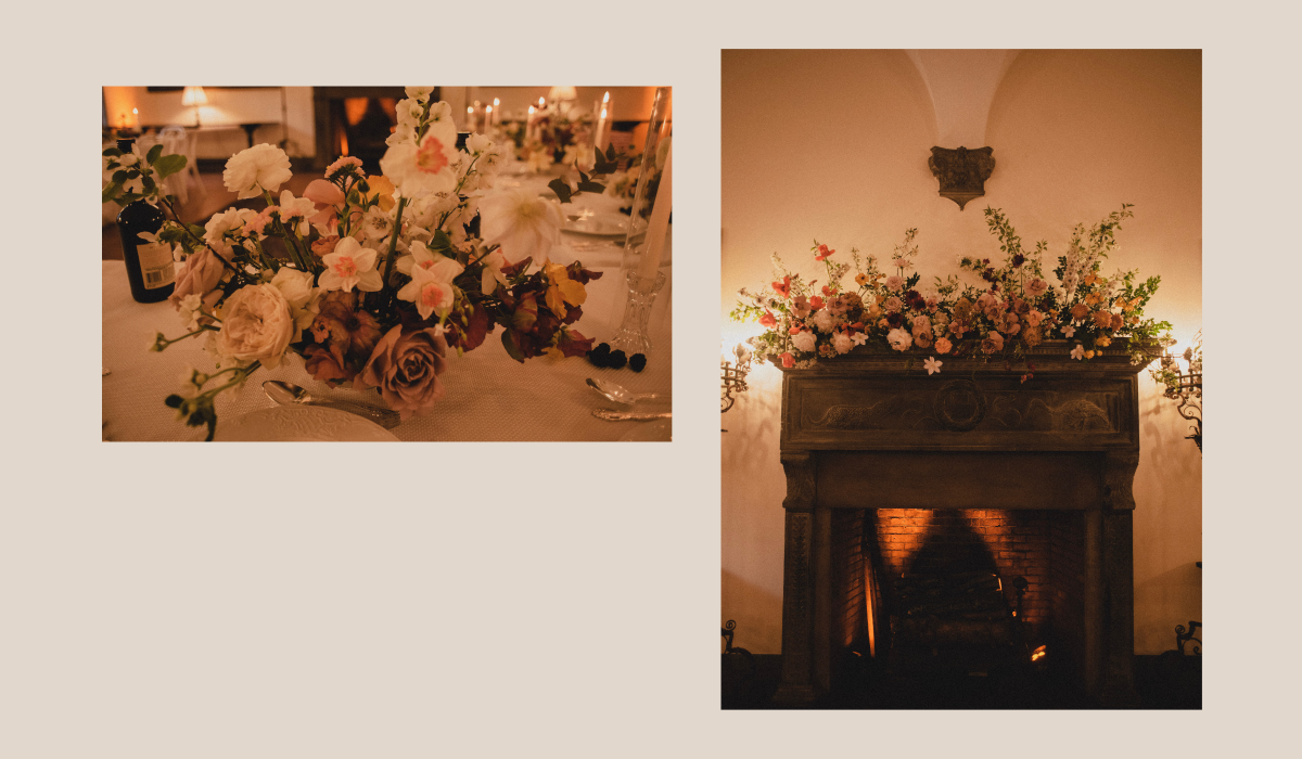 flower arrangements at the Gentleman Jack event