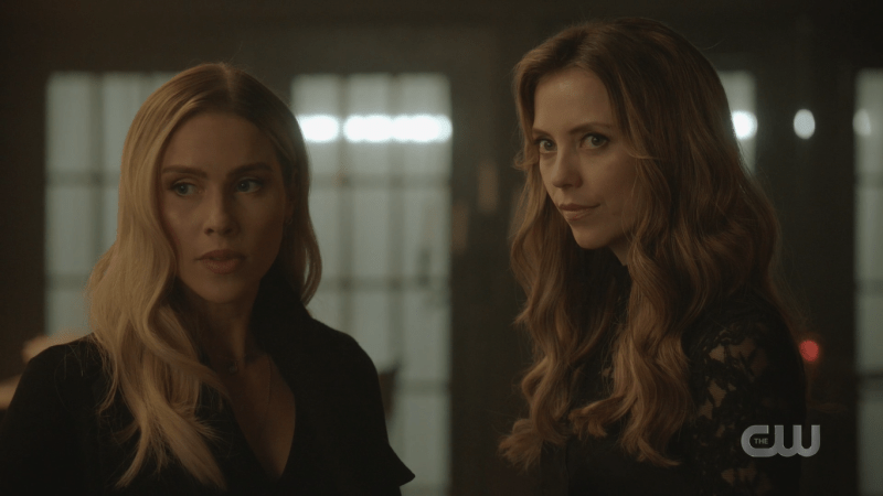 Legacies: Rebekah and Freya smile as they watch Hope walk out
