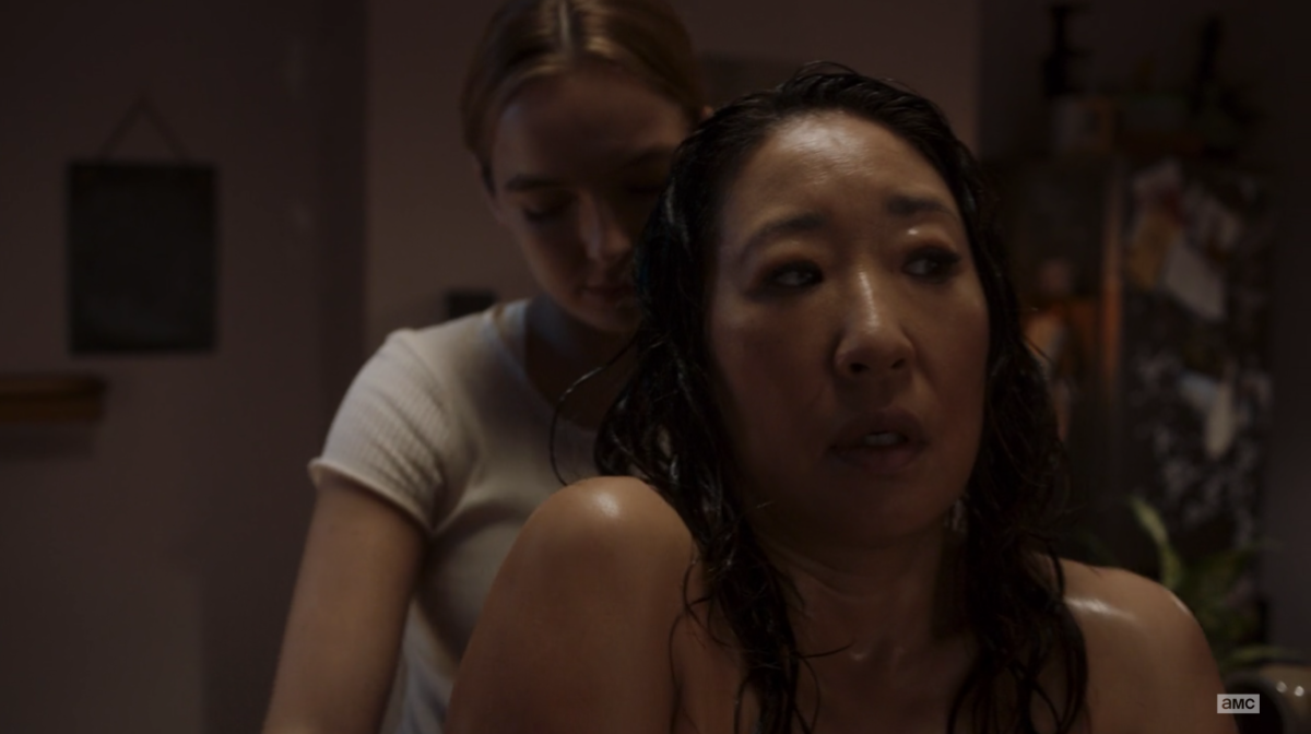 Villanelle helps Eve out of her dress in Killing Eve episode 105