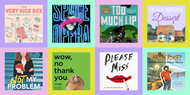 A colorful collage showing cropped images of book covers that are recommended in this quiz!