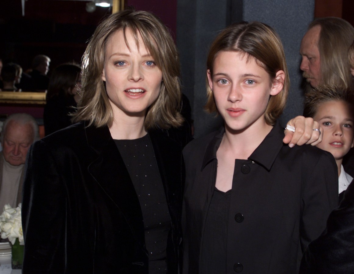 Jodie Foster and Kristen Stewart at the premiere of "Panic Room" at the Loews Century Plaza Theater in Los Angeles, Ca. Monday, March 18, 2002. Photo by Kevin Winter/Getty Images.