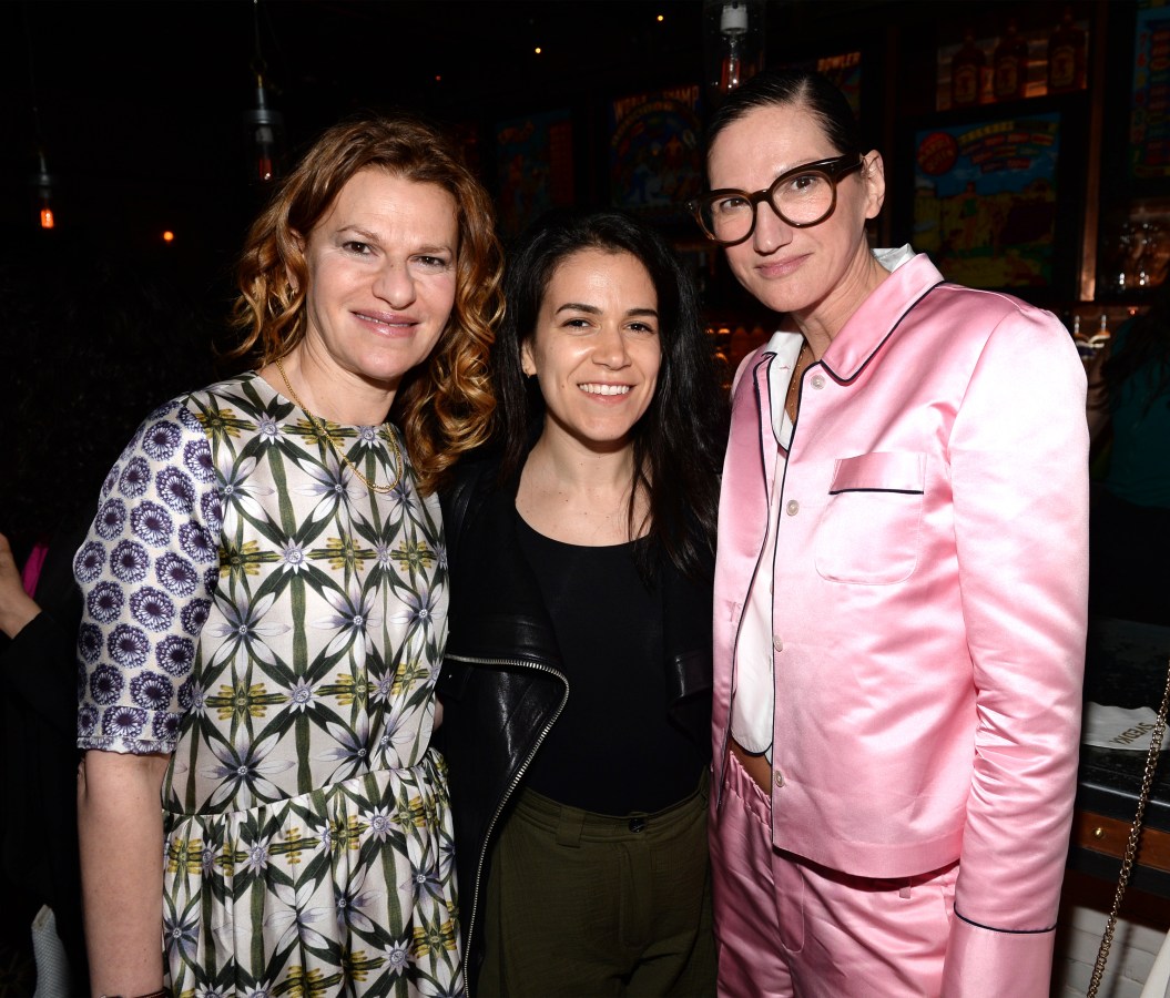 NEW YORK, NY - MAY 15: (L-R) Sandra Bernhard, Abbi Jacobson and Jenna Lyons attend the "Paint It Black" New York premiere after party at Fishbowl at the Dream Hotel on May 15, 2017 in New York City. (Photo by Andrew Toth/Getty Images)