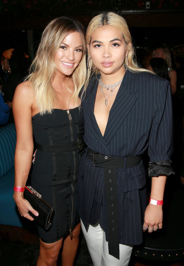 HOLLYWOOD, CA - MAY 22: Becca Tilley and Hayley Kiyoko attend NYLON's Annual Young Hollywood Party sponsored by Pinkie Swear at Avenue Los Angeles on May 22, 2018 in Hollywood, California.. (Photo by Rich Fury/Getty Images for NYLON)