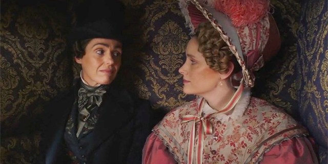 Gentleman Jack Season 2 Finale: Anne Lister and Ann Walker look affectionately at each other in the carriage