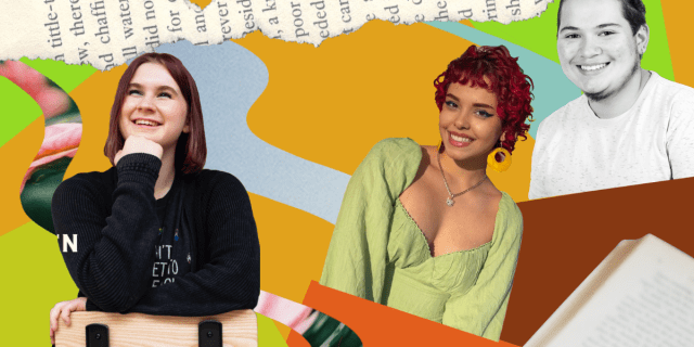 Aven, Fer, and Ash are three members of the Love and LiteraTea online book club for LGBTQ+ youth