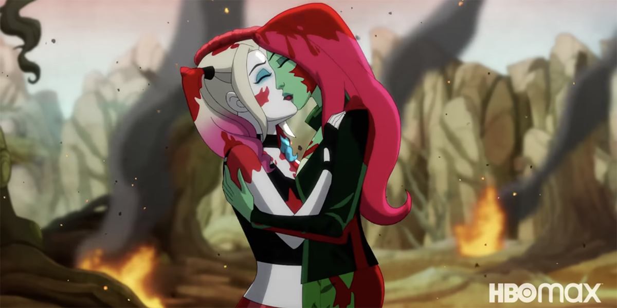 Harley and Ivy kiss in the Harley Quinn season 3 trailer