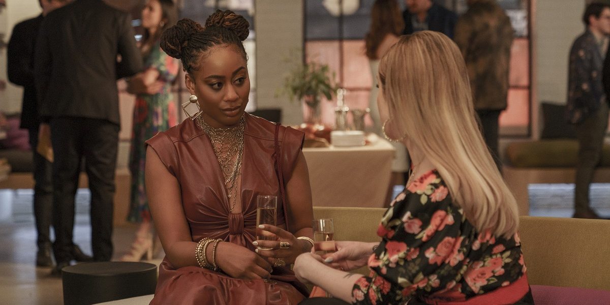 Good Trouble Episode 410 Recap: Malika and Davia hold hands while talking