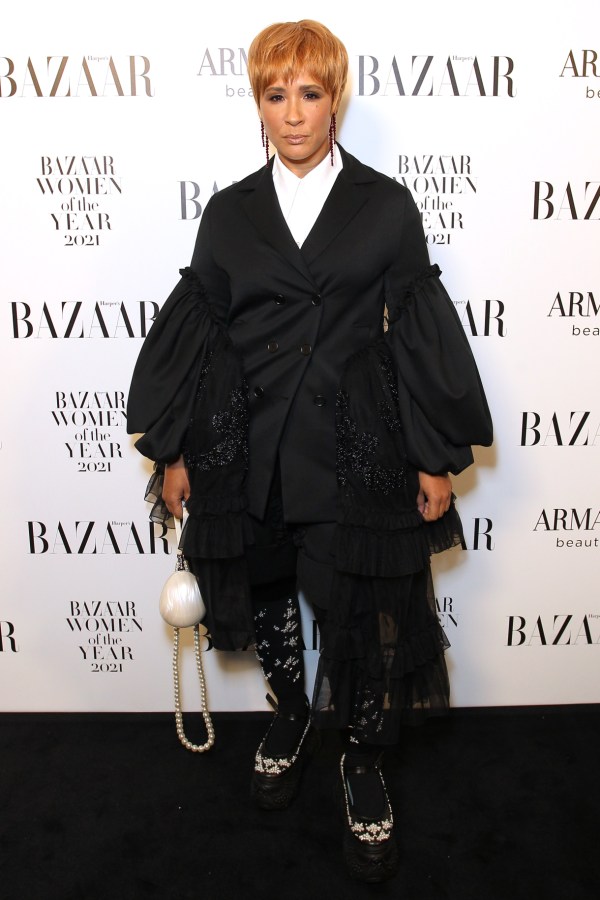 LONDON, ENGLAND - NOVEMBER 02:  Golda Rosheuvel attends the Harper's Bazaar Women of the Year Awards 2021, in partnership with Armani Beauty, at Claridge's Hotel on November 2, 2021 in London, England. (Photo by David M. Benett/Dave Benett/Getty Images for Harper's Bazaar)