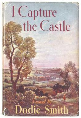 I capture the castle cover looks extremely worn and features a watercolor landscape.