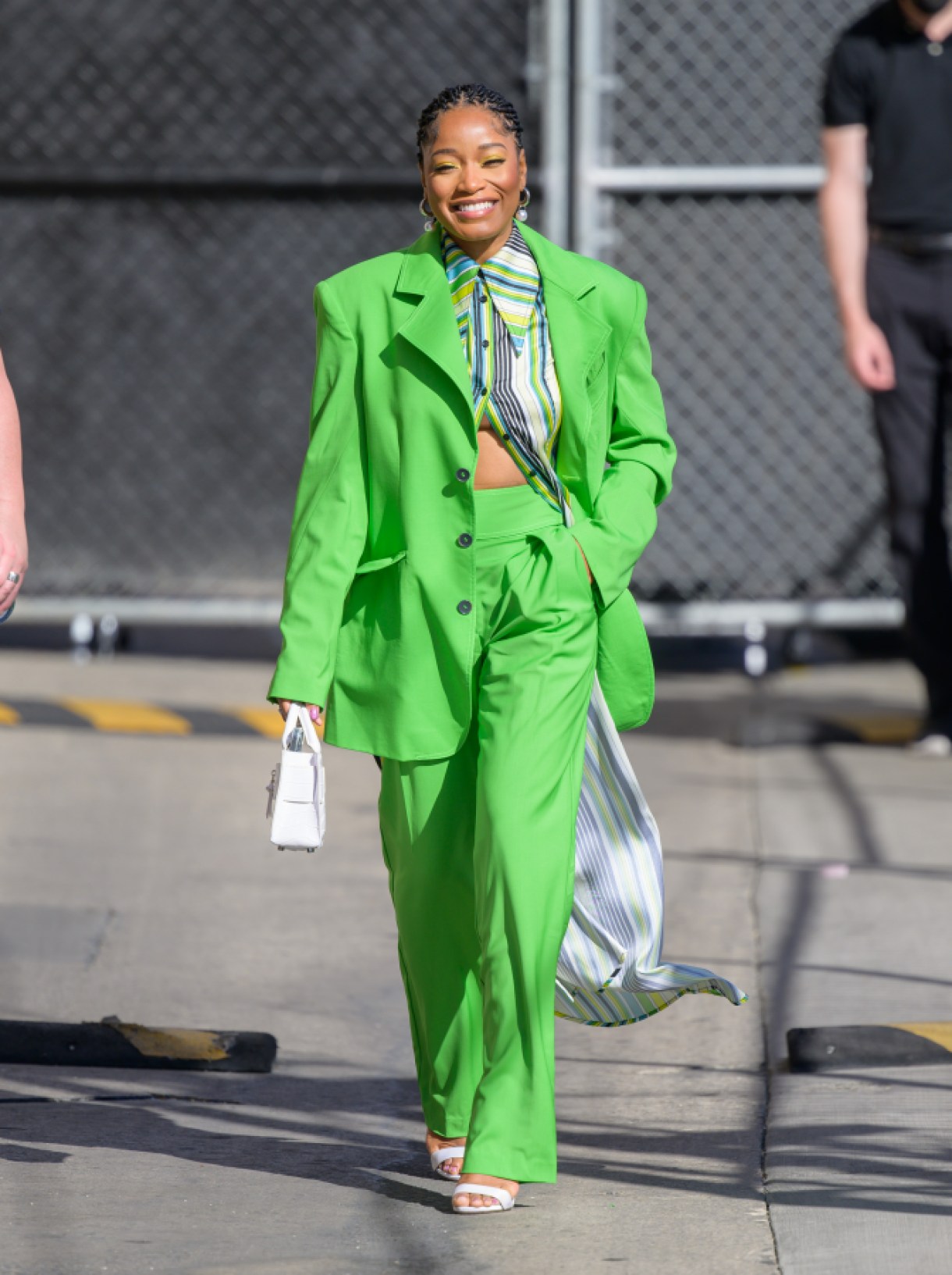 LOS ANGELES, CA - MARCH 16: Keke Palmer is seen at "Jimmy Kimmel Live" on March 16, 2022 in Los Angeles, California.  (Photo by RB/Bauer-Griffin/GC Images)