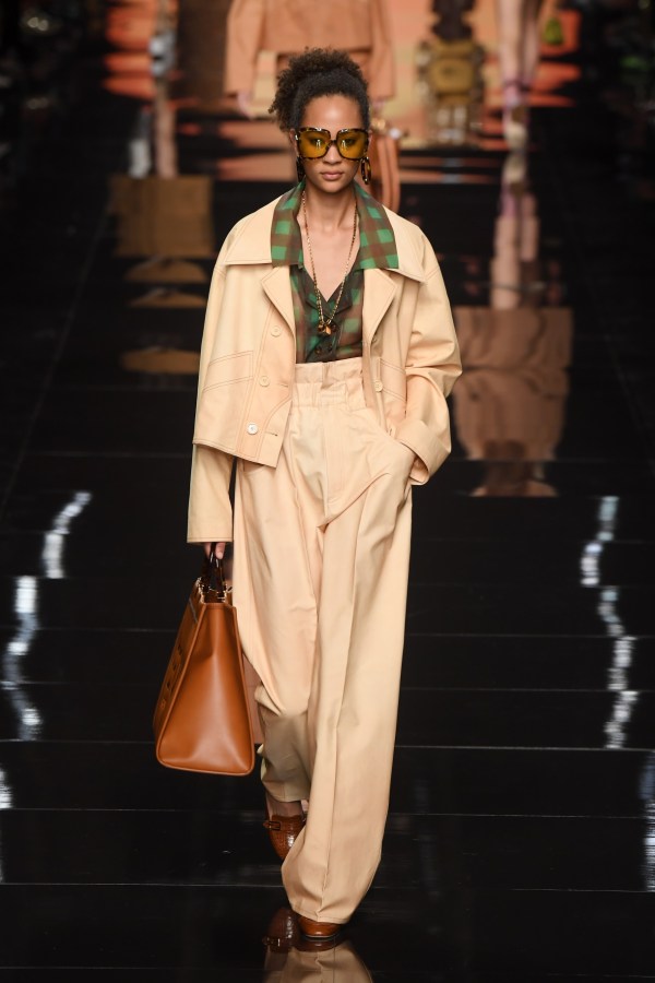 MILAN, ITALY - SEPTEMBER 19: Selena Forrest walks the runway at the Fendi show during the Milan Fashion Week Spring/Summer 2020 on September 19, 2019 in Milan, Italy. (Photo by Victor Boyko/Getty Images)