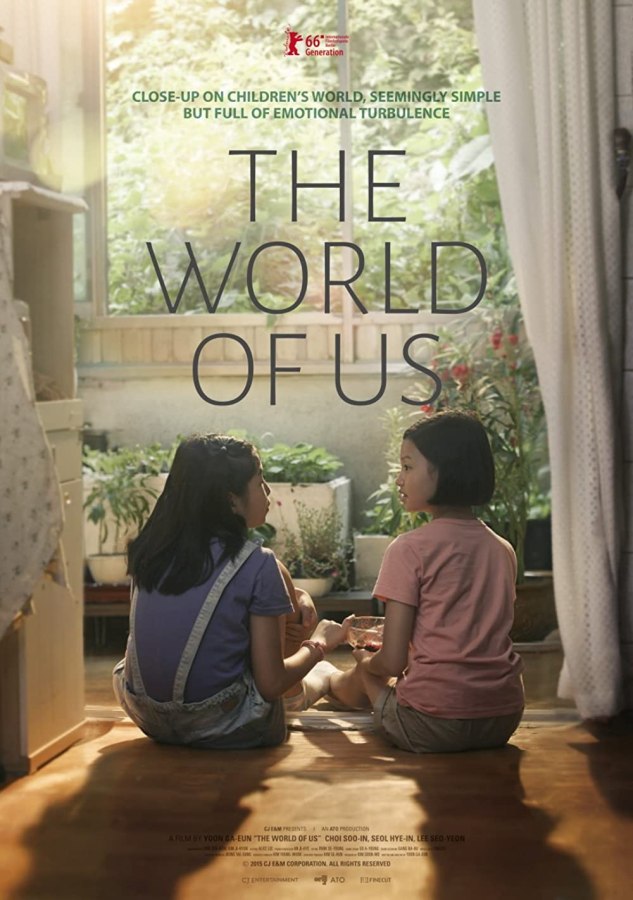 the cover of the world of us with two girls sitting and facing each other