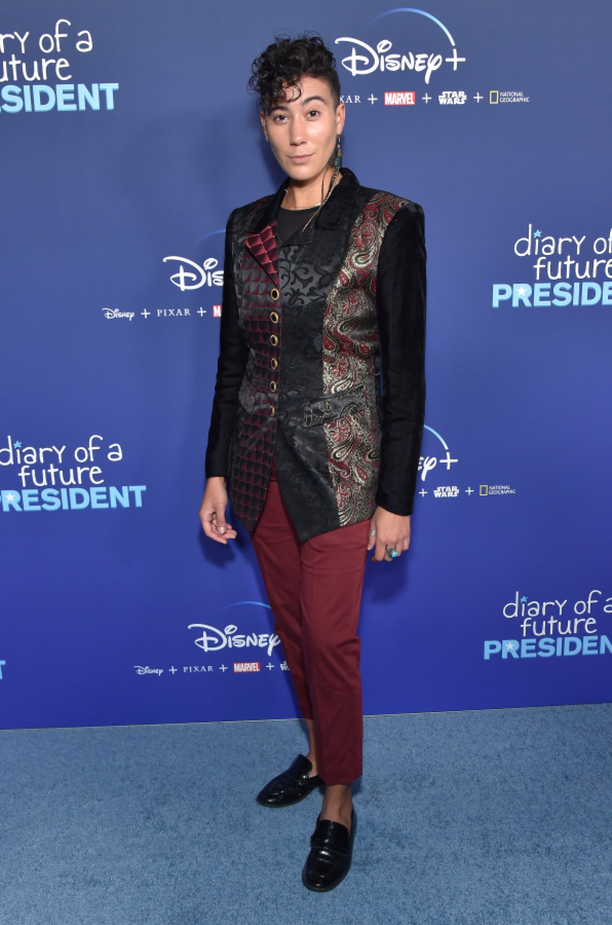 Non binary performer Vico Ortiz arrives for Disney+ Los Angeles premiere of "Diary of a Future President" at the ArcLight Cinema in Hollywood, California, on January 14, 2020. (Photo by LISA O'CONNOR / AFP) (Photo by LISA O'CONNOR/AFP via Getty Images)