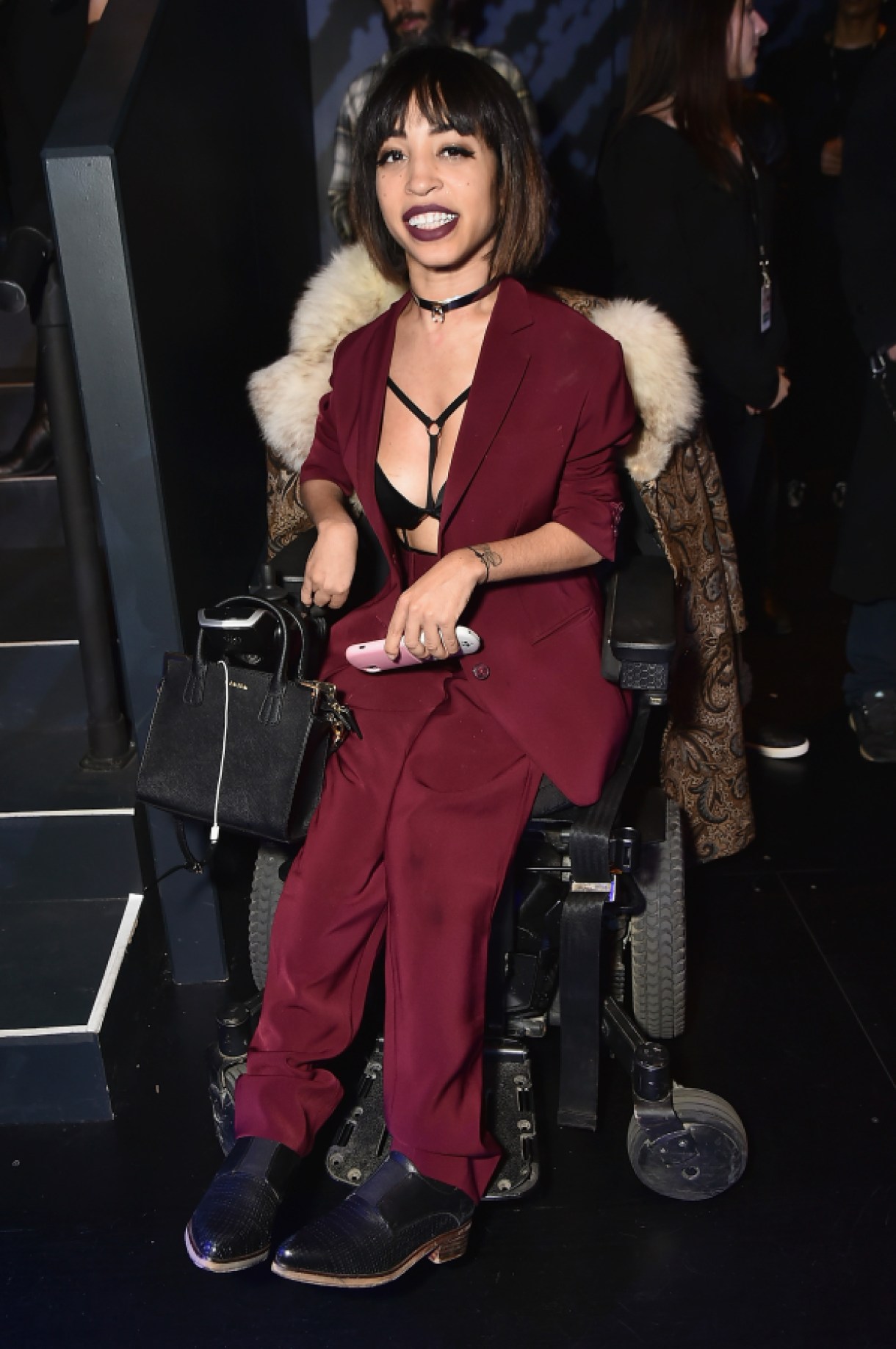 Jillian Mercado attends the The Blonds collection during, New York Fashion Week: The Shows at Gallery 1, Skylight Clarkson Sq on February 14, 2017 in New York City. (Photo by Theo Wargo/for New York Fashion Week: The Shows)