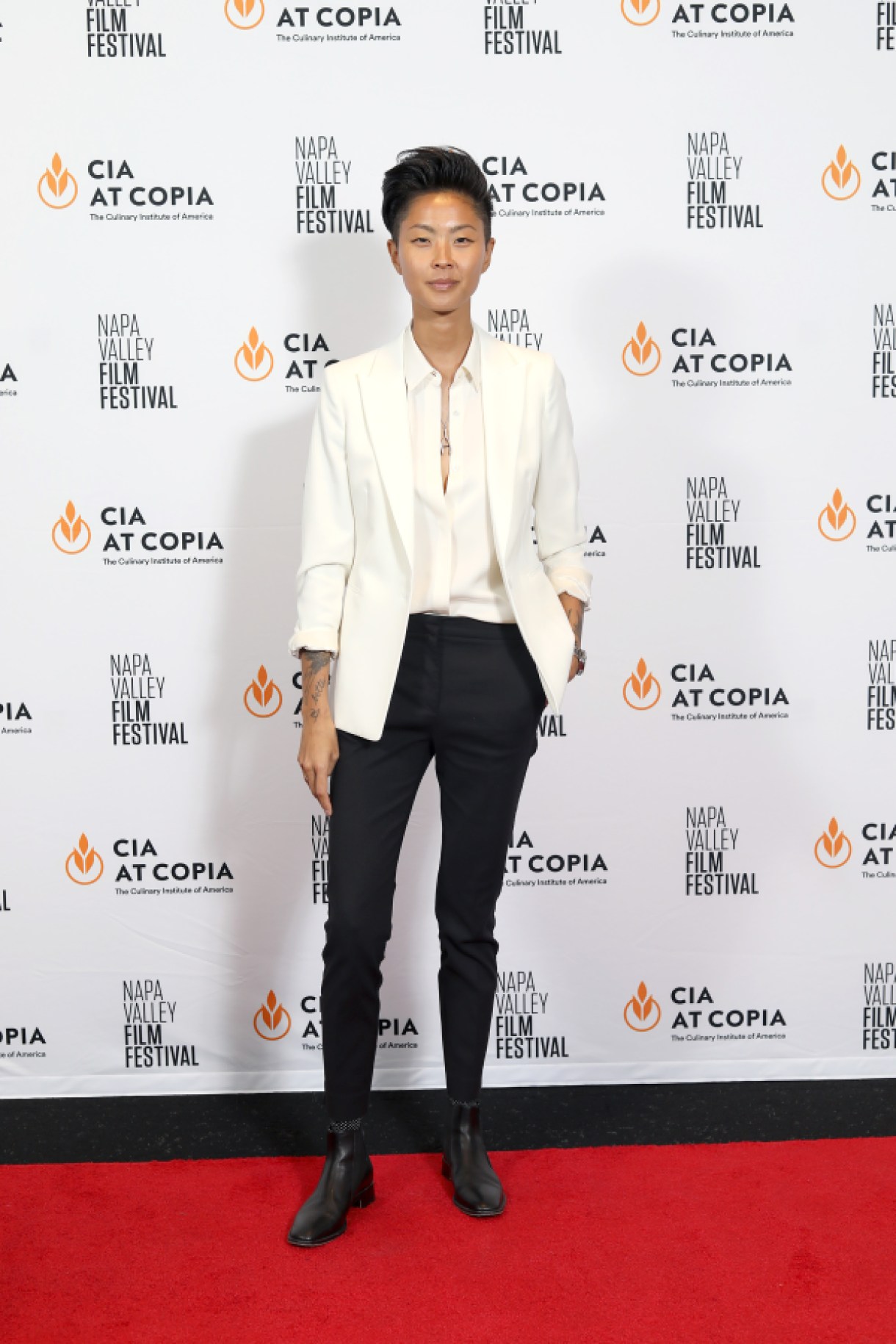 NAPA, CALIFORNIA - JUNE 15: Co-host Kristen Kish attends a screening, Q&A and dinner for Netflix's Iron Chef: Quest for an Iron Legend hosted by Napa Valley Film Festival and the Culinary Institute of America at Copia on June 15, 2022 in Napa, California. (Photo by Kelly Sullivan/Getty Images for Netflix)