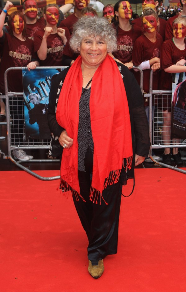 LONDON, ENGLAND - JULY 07: Miriam Margolyes arrives for the World Premiere of Harry Potter And The Half Blood Prince at Empire Leicester Square on July 7, 2009 in London, England. (Photo by Tim Whitby/Getty Images)