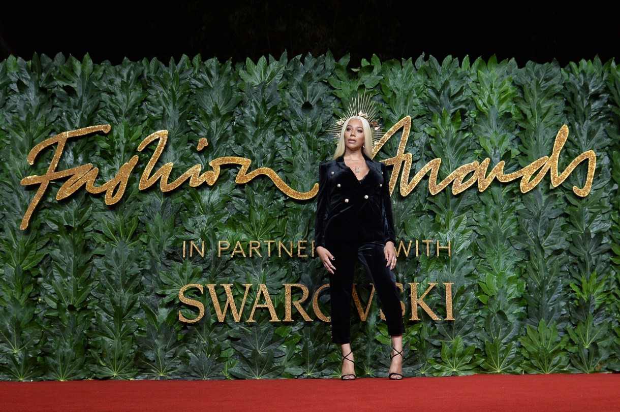 LONDON, ENGLAND - DECEMBER 10:  Munroe Bergdorf arrives at The Fashion Awards 2018 In Partnership With Swarovski at Royal Albert Hall on December 10, 2018 in London, England.  (Photo by Jeff Spicer/BFC/Getty Images for BFC)