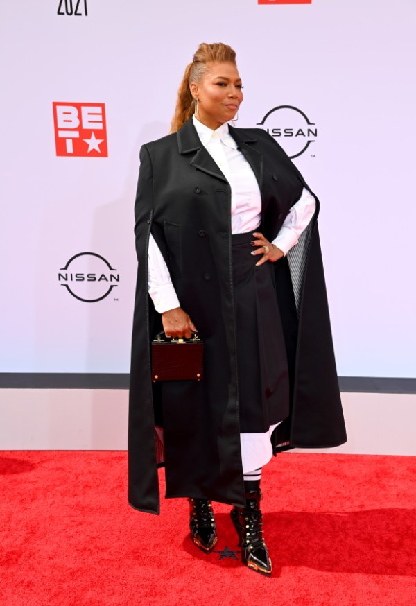 LOS ANGELES, CALIFORNIA - JUNE 27: Queen Latifah attends the BET Awards 2021 at Microsoft Theater on June 27, 2021 in Los Angeles, California. (Photo by Paras Griffin/Getty Images for BET)