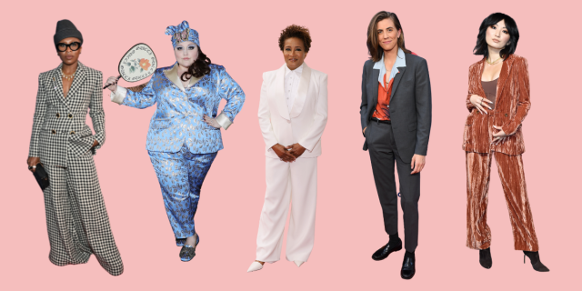 Cynthia Erivo, Beth Ditto, Wanda Sykes, ER Fightmaster and Poppy Liu in suits