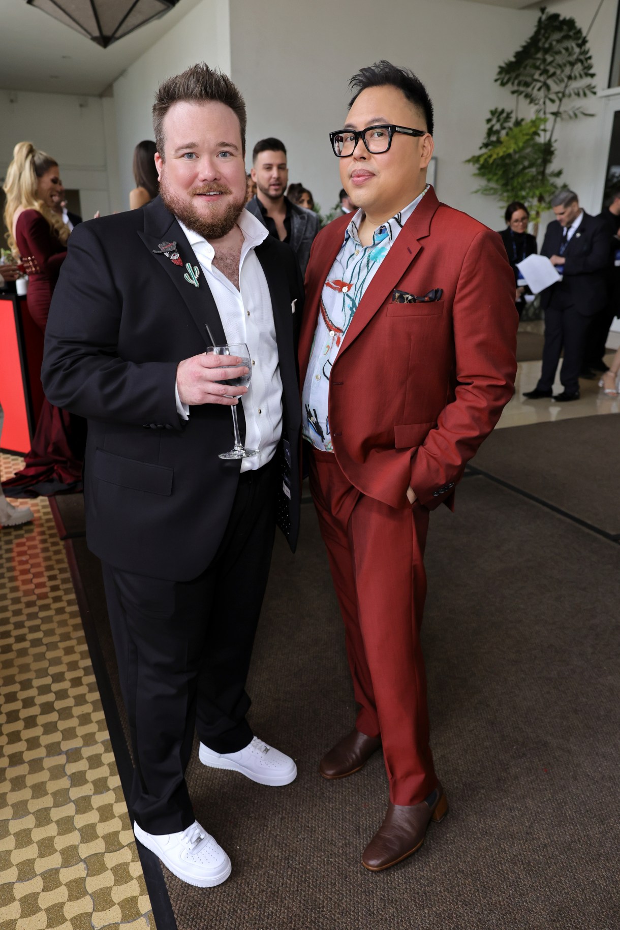 BEVERLY HILLS, CALIFORNIA - APRIL 02: (L-R) Zeke Smith and Nico Santos attend The 33rd Annual GLAAD Media Awards at The Beverly Hilton on April 02, 2022 in Beverly Hills, California. (Photo by Randy Shropshire/Getty Images for GLAAD)