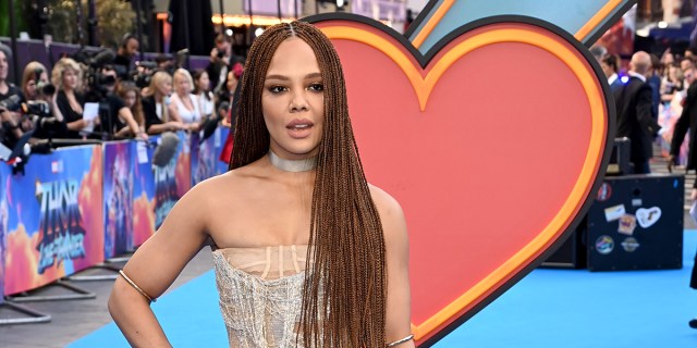 Tessa Thompson attends the UK Gala screening of "Thor: Love and Thunder"