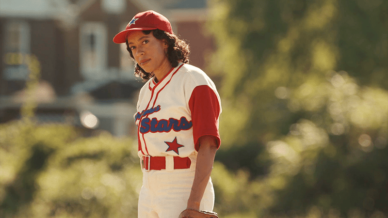 Esther takes the mound. 