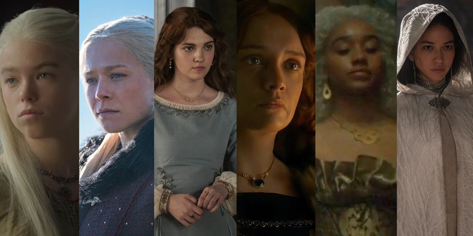 A collage of charecters from House of The Dragon
