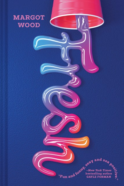 blue book cover with a red solo cup dripping the word "fresh" in neon colors