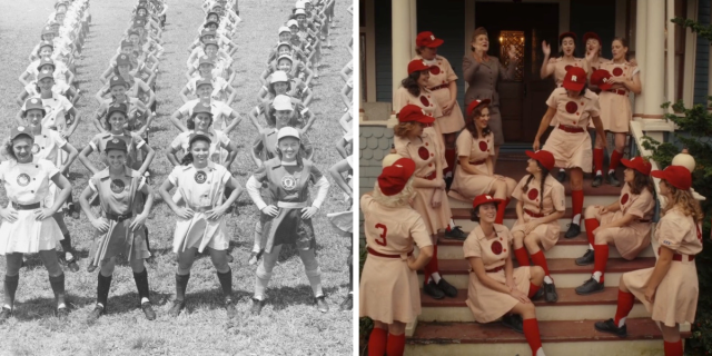 The original All-American League Girls vs the cast of the televised version
