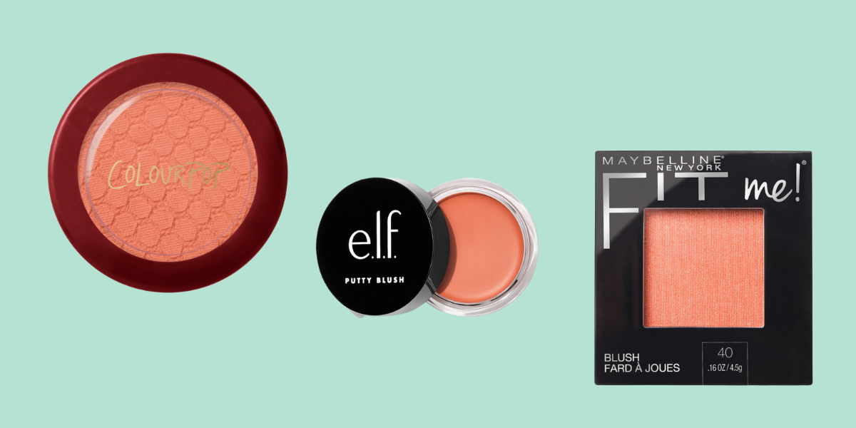 Three blushes in shades of orange