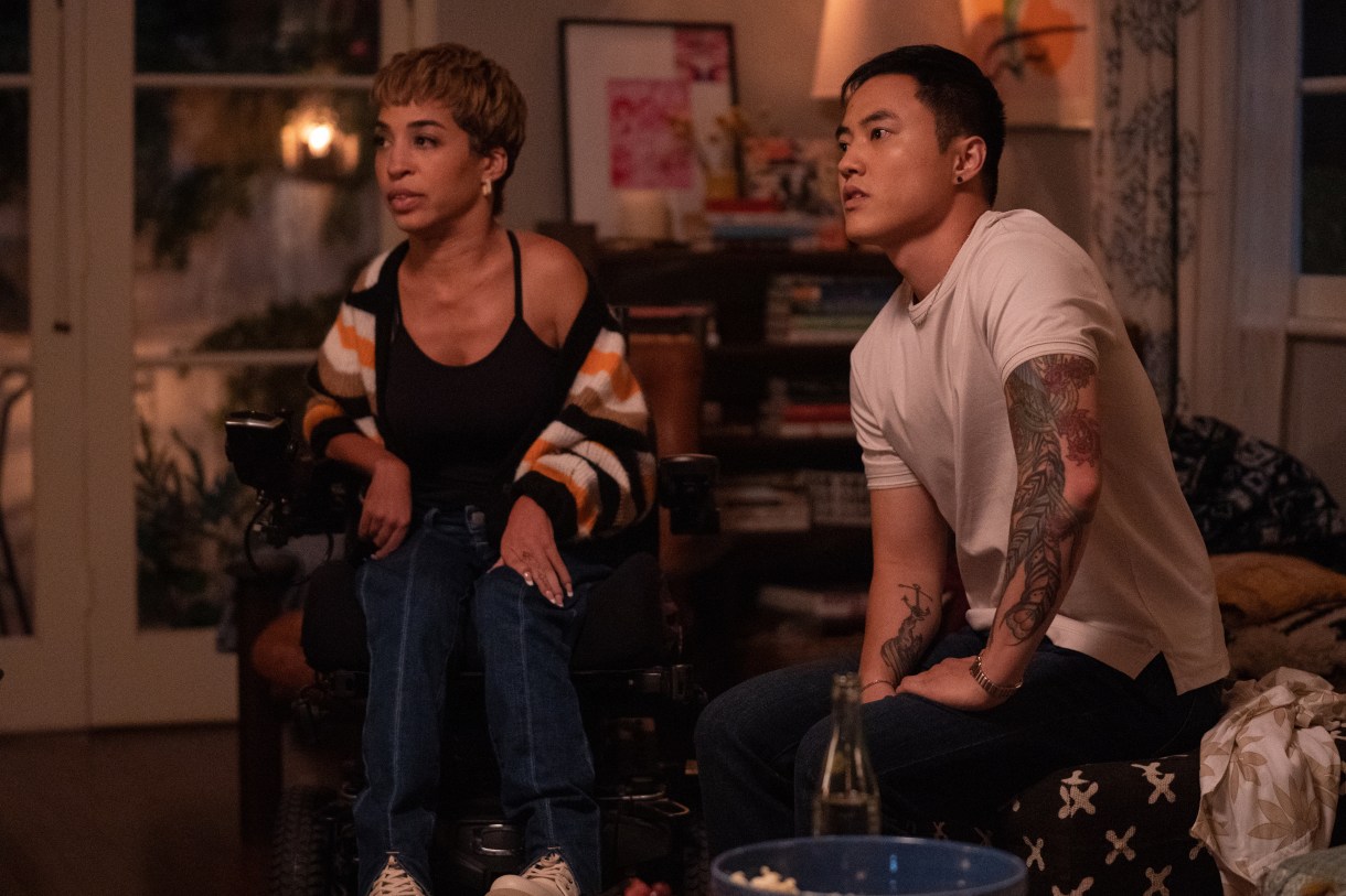 (L-R): Jillian Mercado as Maribel and Leo Sheng as Micah in THE L WORD: GENERATION Q, "Los Angeles Traffic". Photo Credit: Nicole Wilder/SHOWTIME.