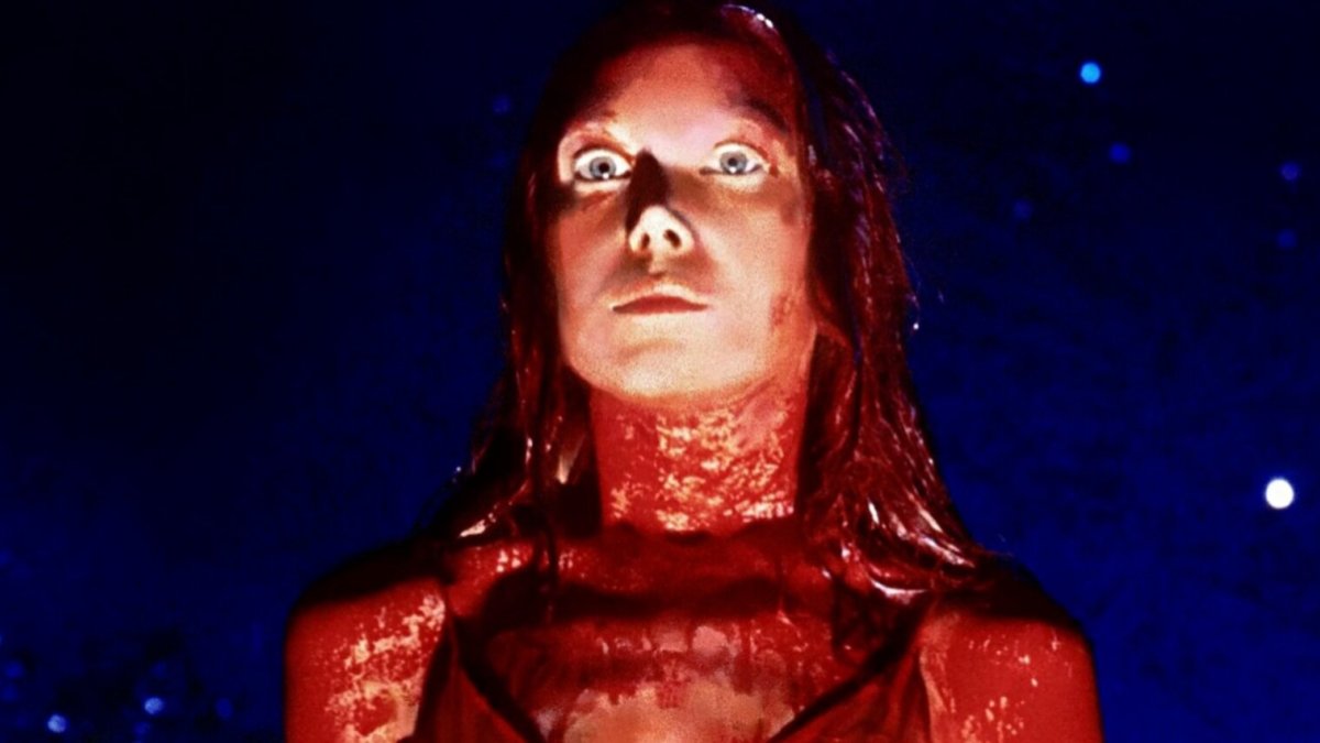 Carrie in Carrie is covered in blood