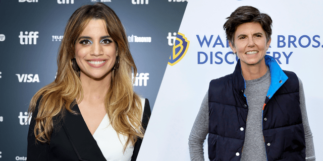 Natalie Morales and Tig Notaro on red carpets