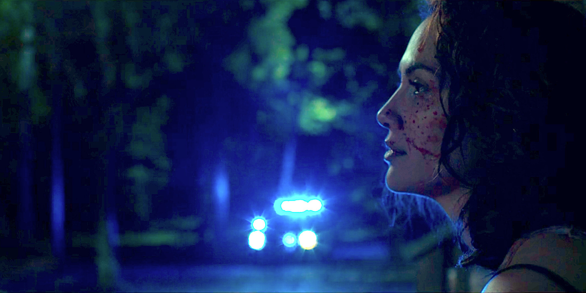 Madison, "Maddie" Young in Hush is covered in blood