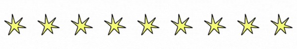 a cut moving gif divider of little hand drawn stars