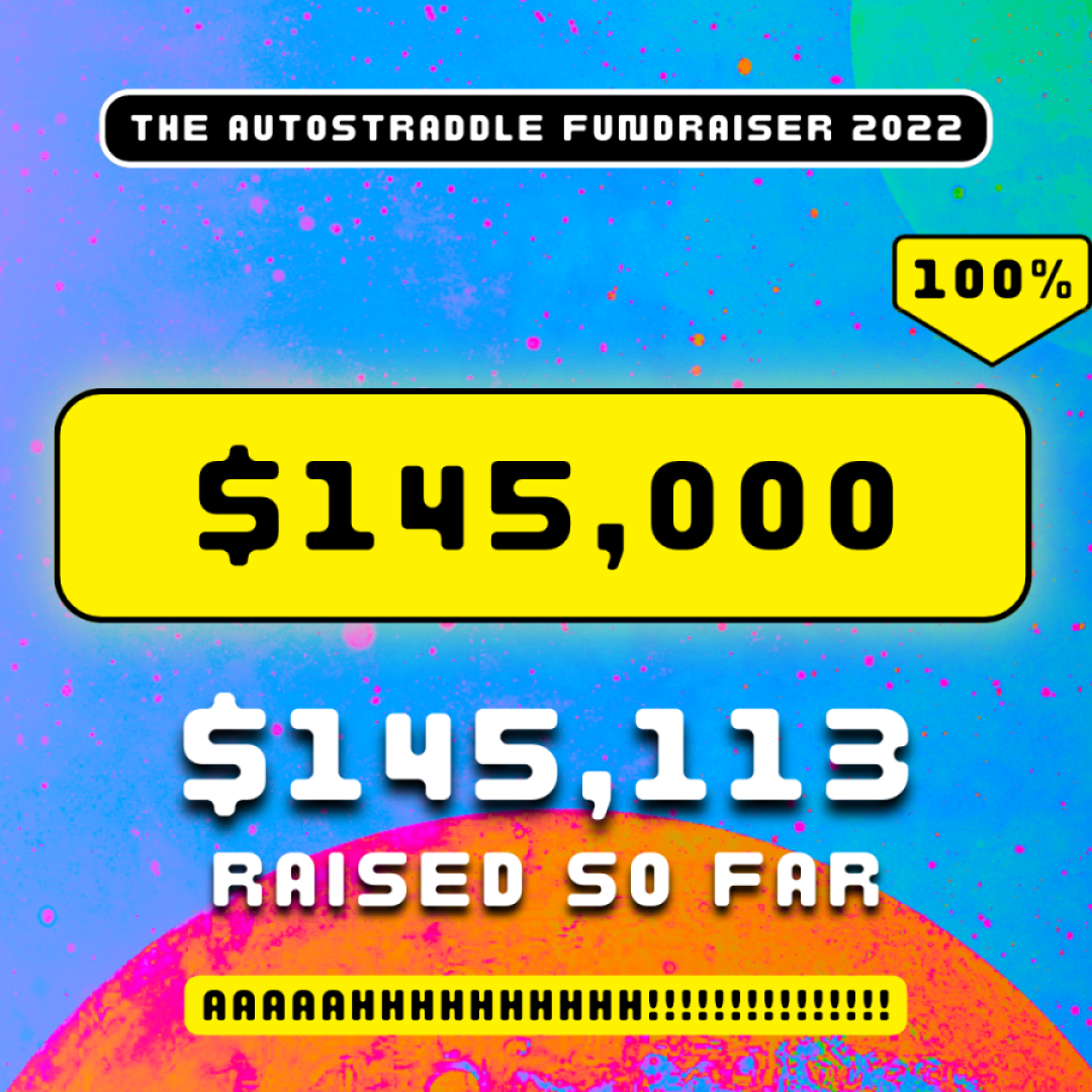 a tracker showing we made $145,113 of our $145,000 goal or 100%. AAAAAAHHHHHH!!!!!!!