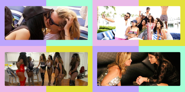Kate and her girlfriend kiss on Below Deck; the cast of Family Karma poses for a selfie on a boat; the cast of Real Housewives of Atlanta celebrate a sexy bachelorette party in lingerie; Sonja Morgan and Bethenny Frankel have a serious conversation on Real Housewives of New York City