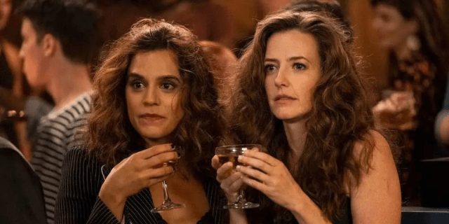 Gigi and Nat hold martinis in Shane's bar on The L Word: Generation Q