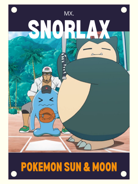 Snorlax, Pokemon Sun and Moon baseball card