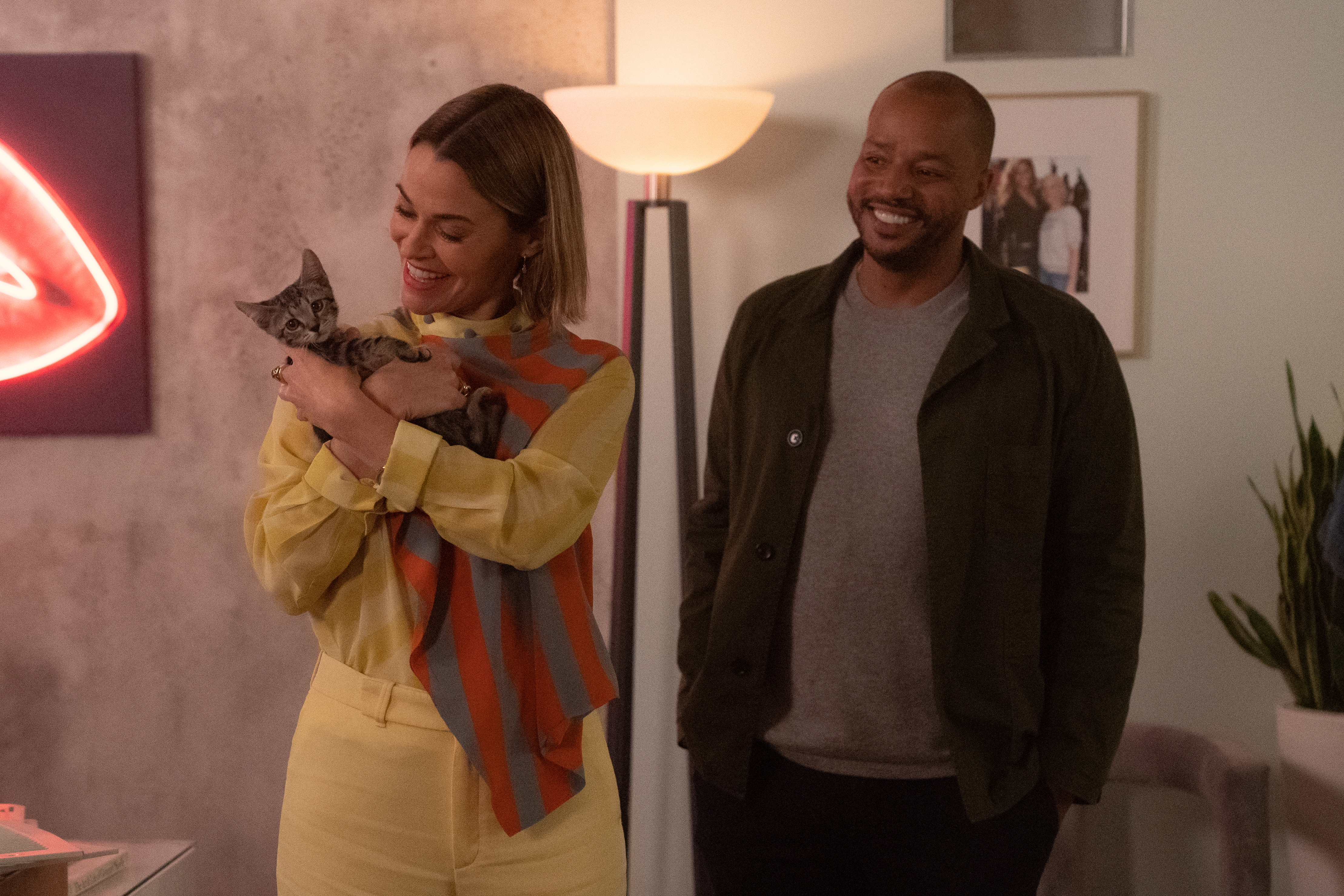 Little Boxes (L-R): Leisha Hailey as Alice and Donald Faison as Tom in THE L WORD: GENERATION Q, "Little Boxes". Photo Credit: Nicole Wilder/SHOWTIME.