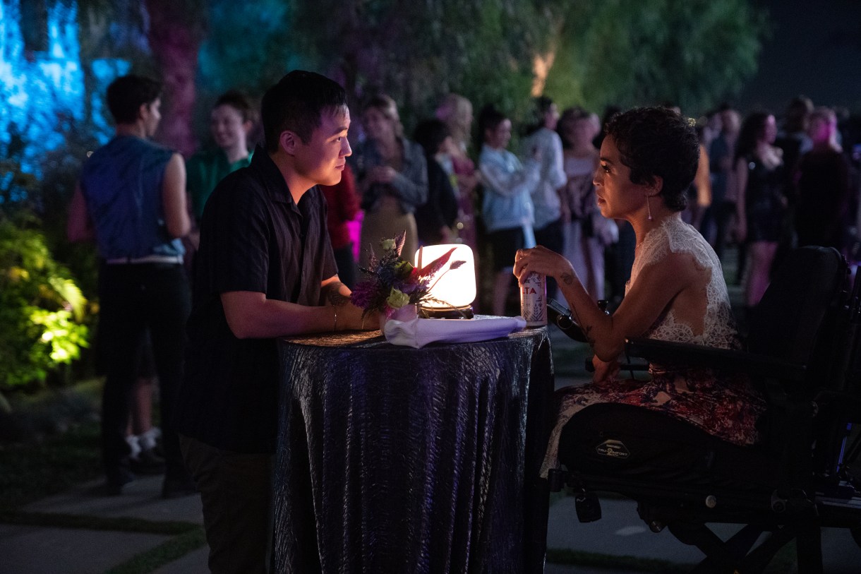 (L-R): Leo Sheng as Micah and Jillian Mercado as Maribel in THE L WORD: GENERATION Q, "Little Boxes". Photo Credit: Nicole Wilder/SHOWTIME.